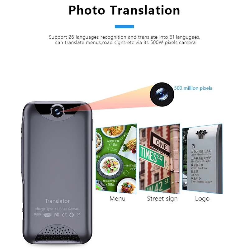 Top! T7 4G The Internet Smart Voice Translator 138 Multi Languages In Real Time Online Instant Off Line Translation AI