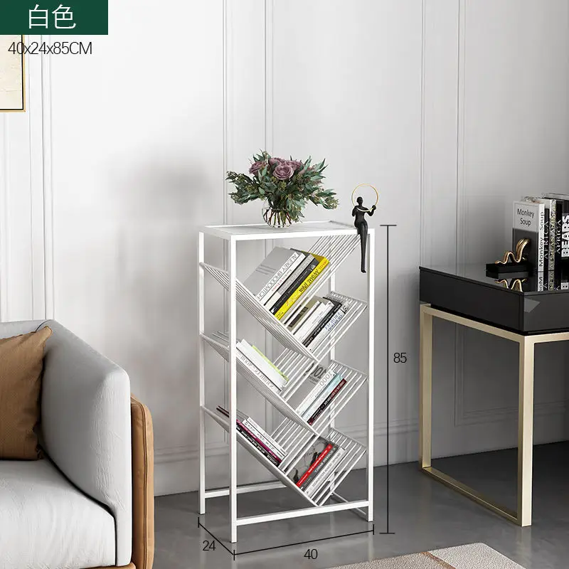 

Iron Light Luxury Multilayer Bookcase Storage Shelf Simple Storage Student Bookcase Tree Shaped Book Shelf Bookcases Furniture