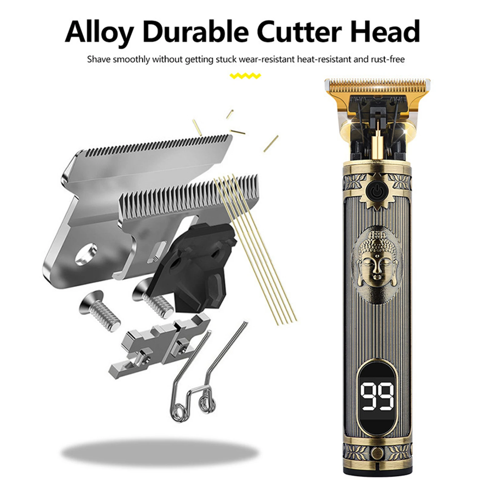 Nowa maszynka do strzyżenia włosów Hiena T9 Retro Carving Trymer do brody Profesjonalna maszynka do strzyżenia włosów Akcesoria fryzjerskie do salonu