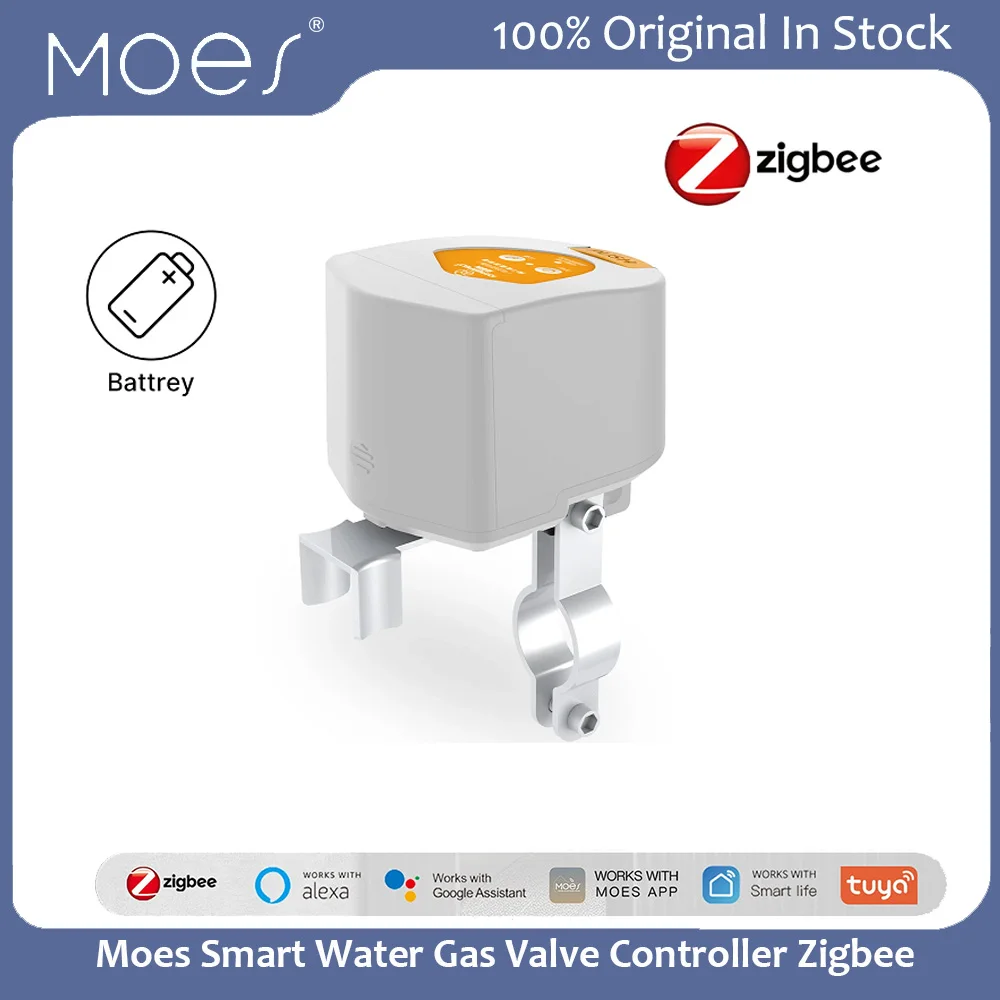 Moes Tuya Smart Water Gas Valve Controller Zigbee APP Remote Control Voice Control by Alexa Timer Schedule Smart Linkage