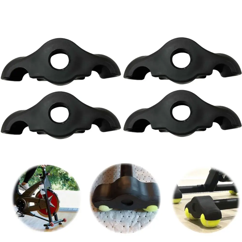 

2 PCS Plastic Cycling Training Foot Pads Black Rocker Plate Feet Tennis Ball Foot Pads Anti-slip Smart Bike Trainer