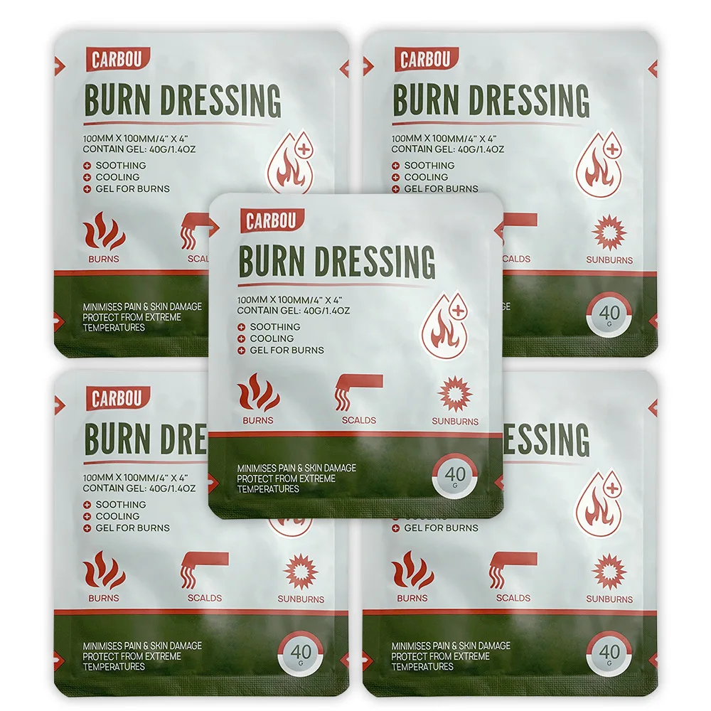 4" x 4" Burn Dressing Gel Hydrogel Sterile Trauma Dressing Advanced Healing for Wounds Care First Aid Burncare Bandage