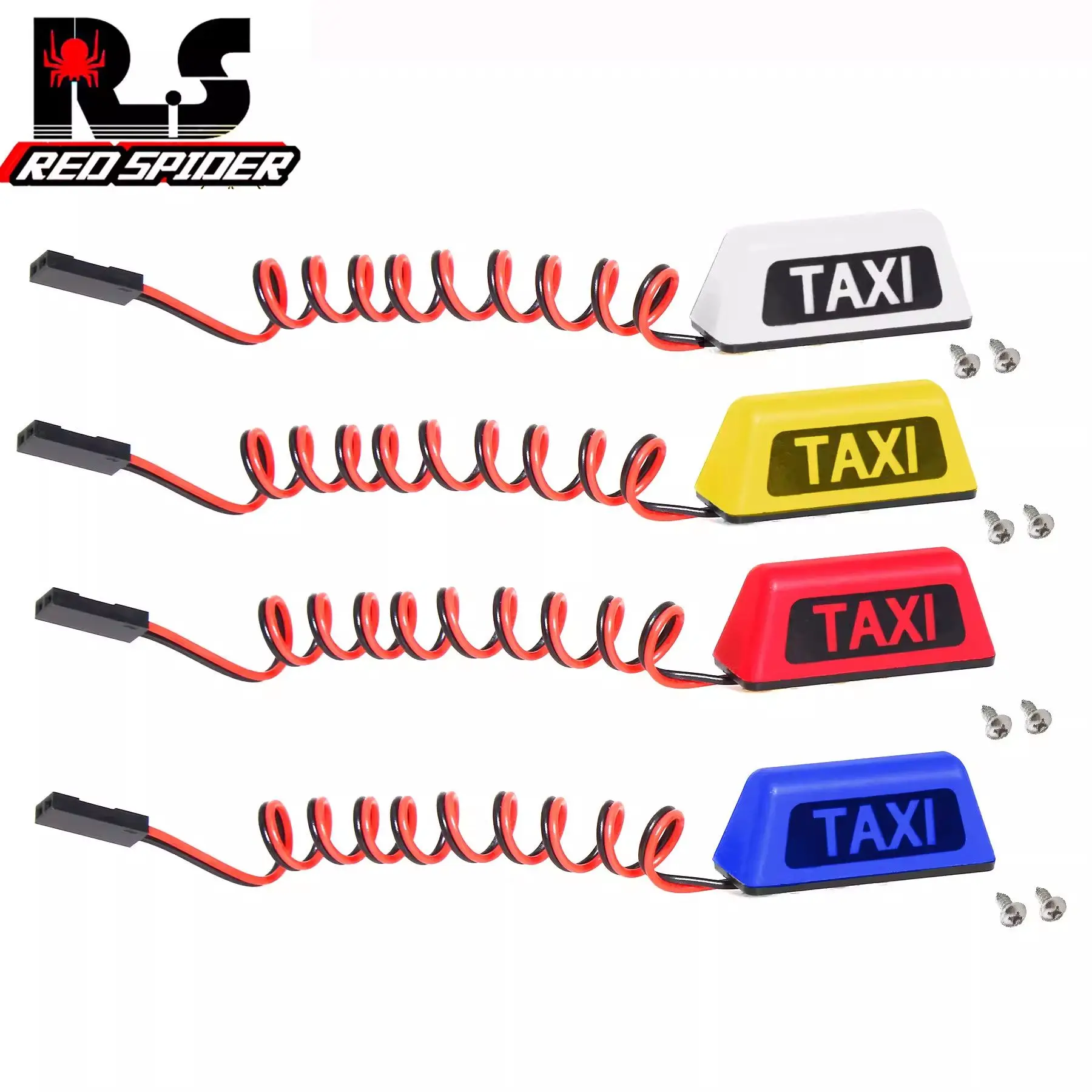 Symulacja LED - lampka dachowa taksówki, dekoracja do samochodów RC 1/10, samochodów driftowych, TRX4 Defender, Bronco, AXIAL SCX10, RC4WD D90, TT02, CC01