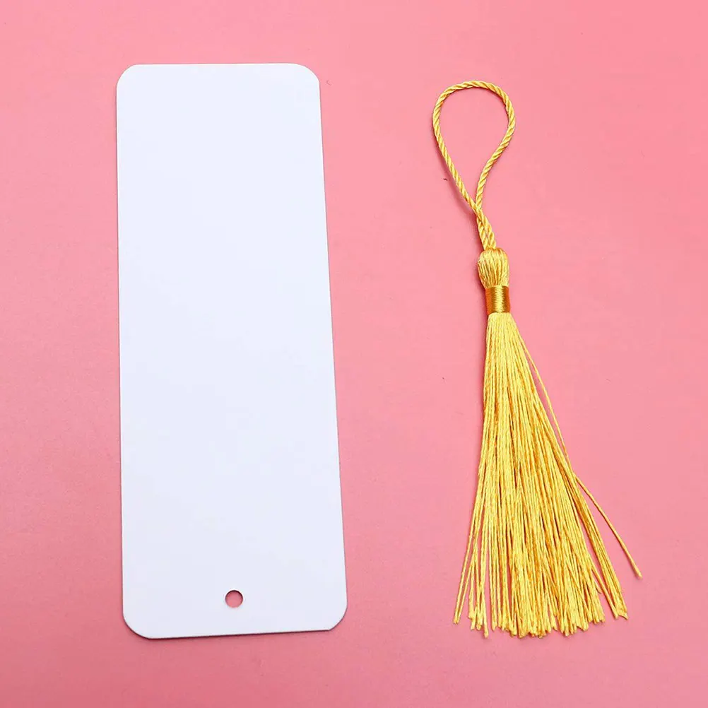 

48 pcs Paper Card Gift Tag Bookmark Blank DIY Bookmarks Christmas Decorate Tassel Hole Students Writers Readers