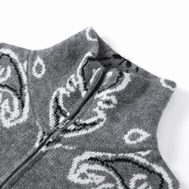 Casual Jacquard Cardigan for Women Loose Stand Collar Zipper Pockets All-match Female Sweater 2026 Spring Thick Warm Knitwear 9 Sfdc5973595d146bb953228c97aec80eeV