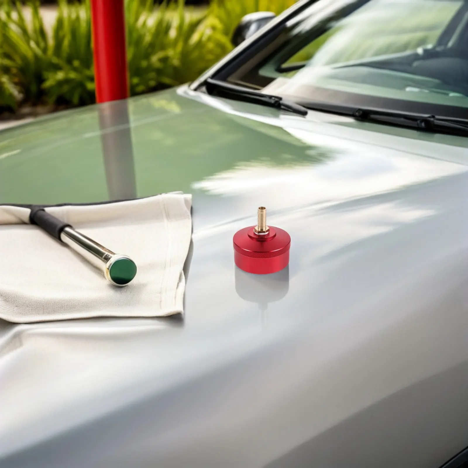 Red Aluminum Alloy Generator Fuel Cap Extended Run Leakproof Replacement Fuel Gas Tank Cover Compatible Inverter Generator