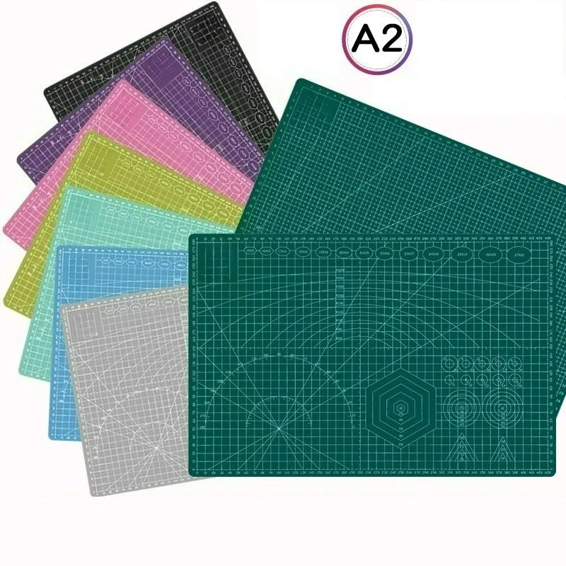 

Customizable A2 Cutting Board Grid Line Self-healing Cutting Board Craft Card Multicolor Double-sided Desktop Manual Cutting Pad