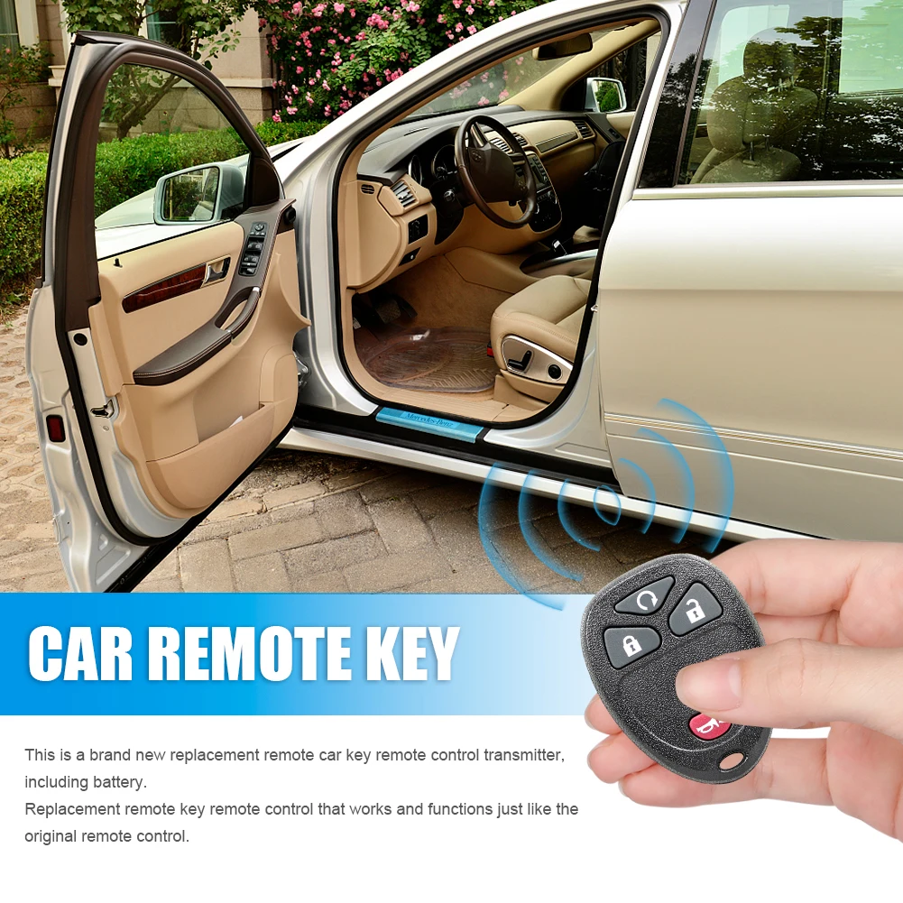 4 Knoppen Keyless Go Afstandsbediening Autosleutel 315 Mhz Keyless Entry Afstandsbediening Autosleutel voor Chevrolet voor GMC Escalade Enclave