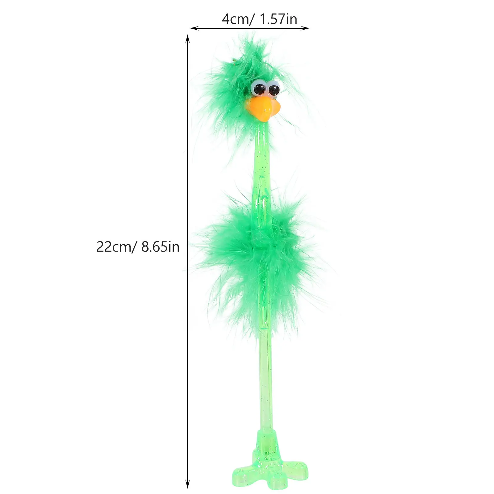 4Pcs Cartoon Ostrich Ballpoint Pen Creative Writing Supplies Party Signing Pen Smooth Lines Random Colors