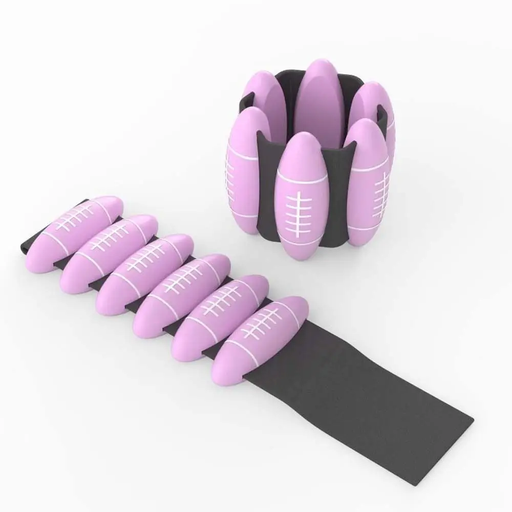 1 Pair Rugby Ball Shape Wrist Weight Bracelet 2 LB Sweat-proof Weighted Wrist Strap Yoga Skin Friendly