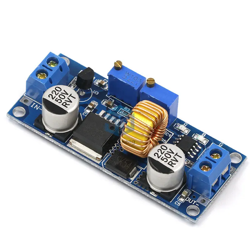 CC/CV 5A Lithium Charger Board XL4015 Adjustable 6-38V To 1.25-36V DC Step Down Power Supply Buck Module