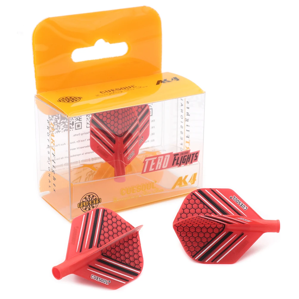 CUESOUL New Launch AK4 Dart Flights ذات الشكل القياسي - نمط أبيض وأسود #3