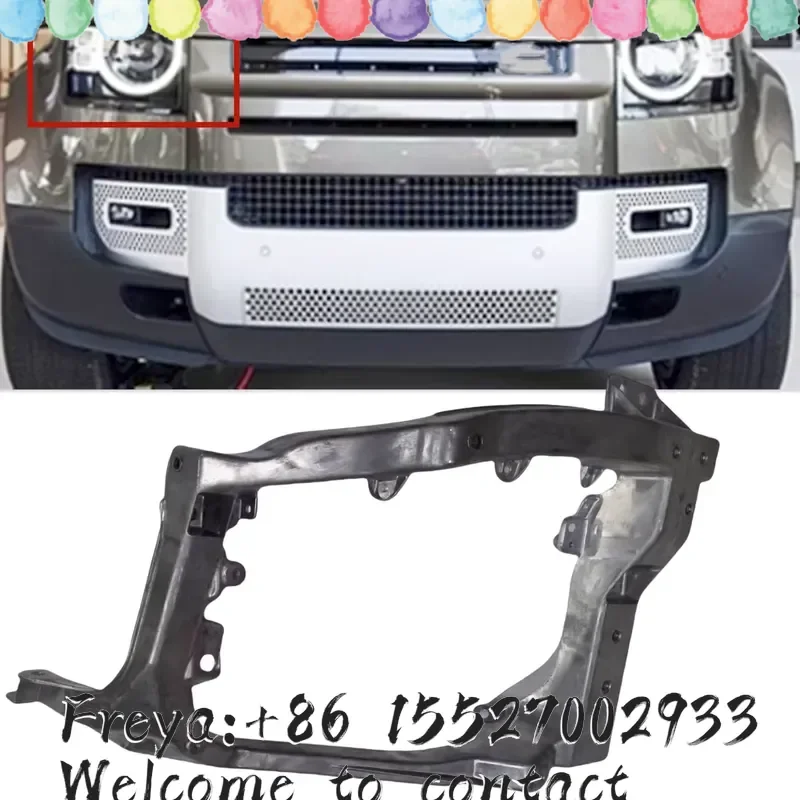Front Head Light Lamp Bezel Base Holder Headlight Support Frame Headlamp Frame Bracket For Defender 90 110