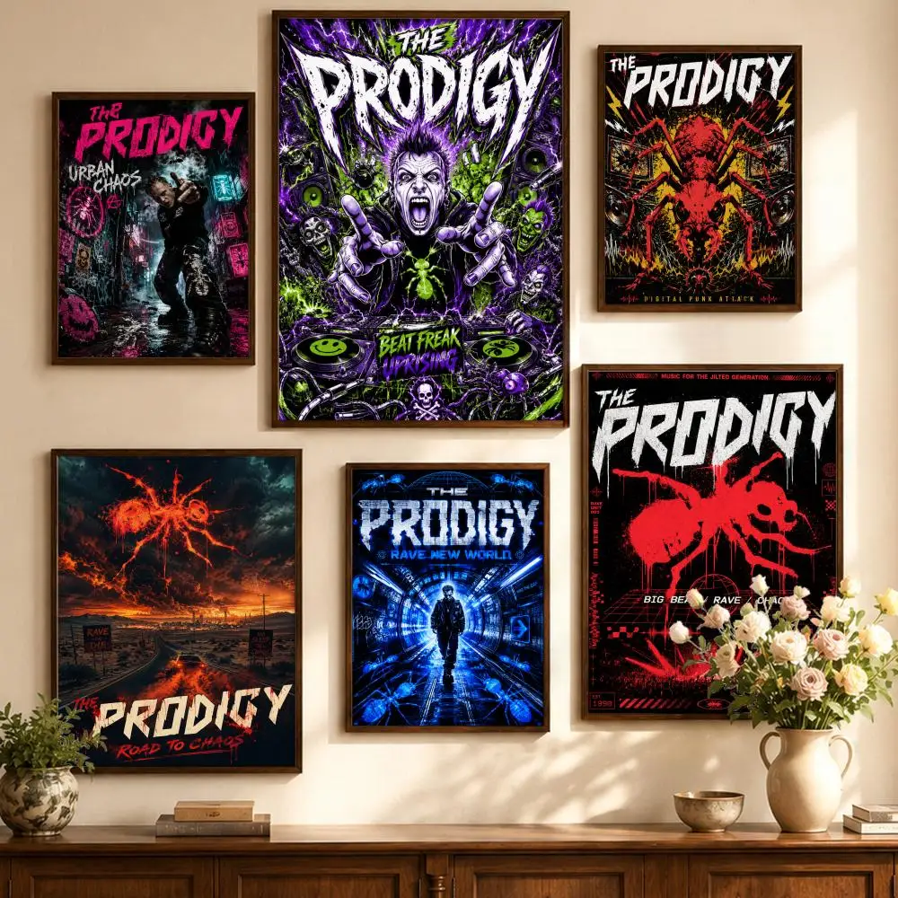 Affiche autocollante Band T-The Prodigy, impression d'art mural, décoration moderne pour la maison, salon, chambre à coucher