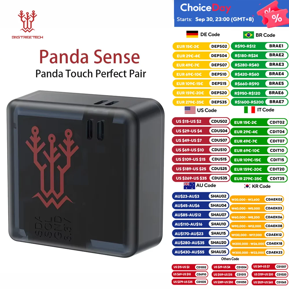 

BIGTREETECH Panda Sense для 3D-принтеров Panda Touch, магнитная Plug and Play, точная высота, датчик температуры и влажности в реальном времени