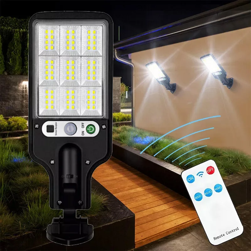 6000W Solar Street Lights 72 LED Outdoor Security PIR Motion Sensor Garden Light