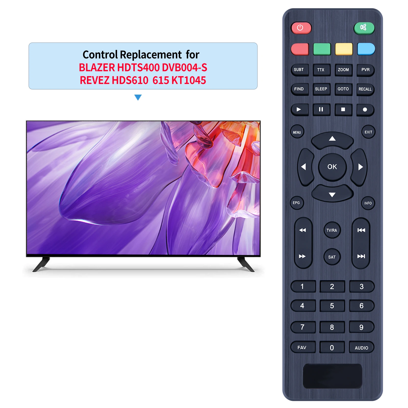 ブレザーhds400 dvb004-s revez hds610/615の新しい交換用リモコン