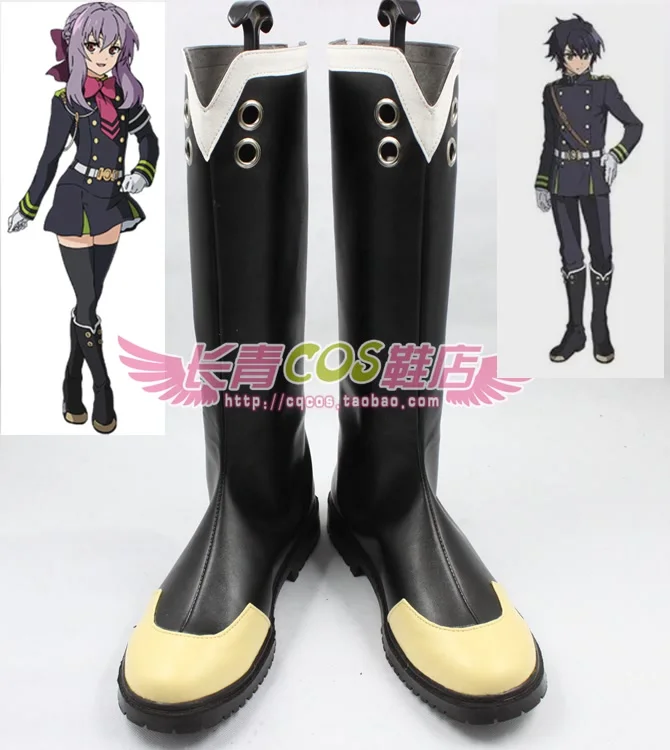 

Owari no Seraph of the End Yuichiro Hyakuya Hiiragi Shinoa Обувь для косплея Сапоги для вечеринки на Хэллоуин