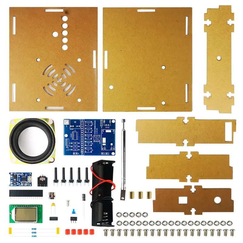 FM Radio Receiver Module Welding Kit LCD Display Speaker DIY Electronic for Self Assembly and Soldering Practice