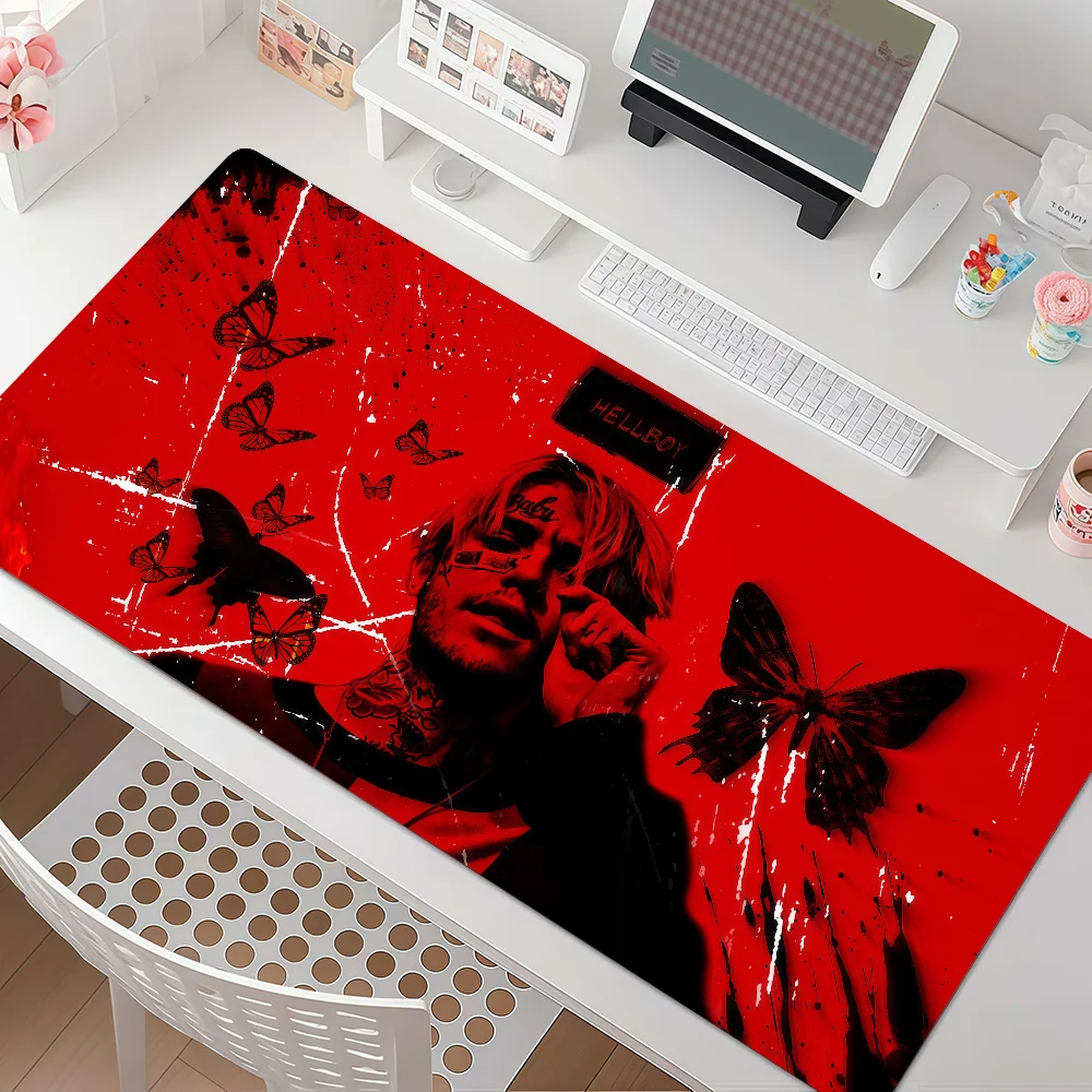 Rapper L-lil Peep Mouse Pad Anti Slip Rubber Edge Locked Thickened Laptop Gaming Desk Mat