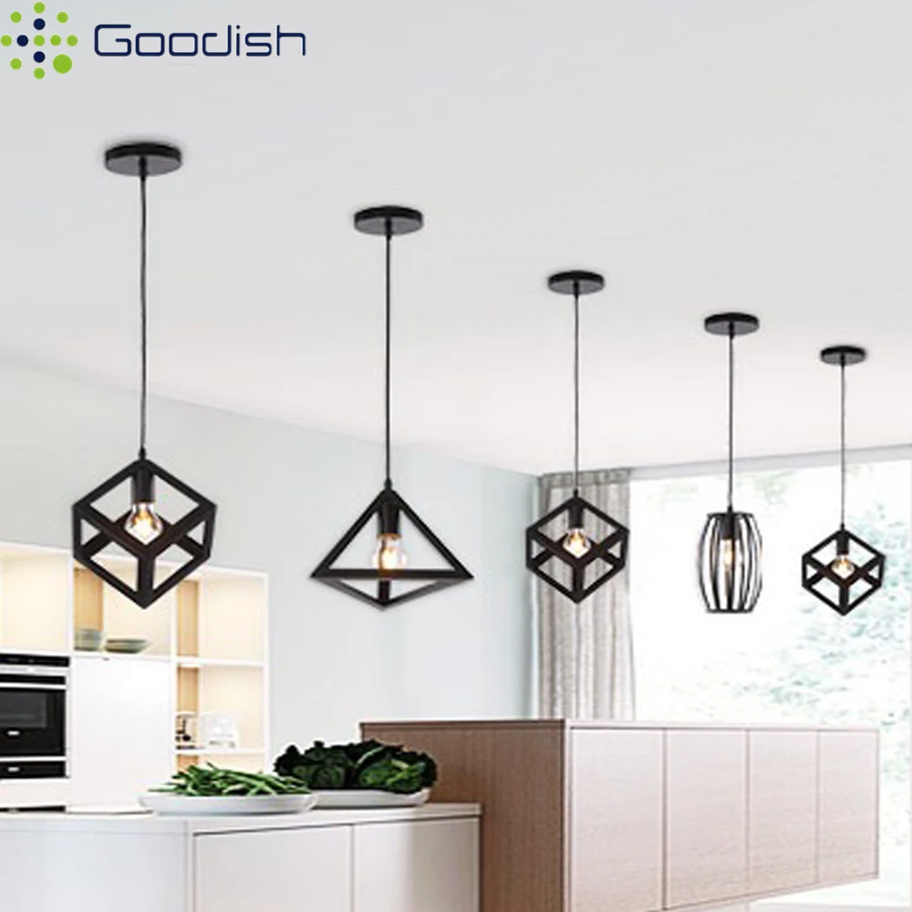 Minimalist Stylish Hanging Fashion Colorful Diamond Square LED Pendant Lights Lustre Lamps for Living Room Decoration Chandelier