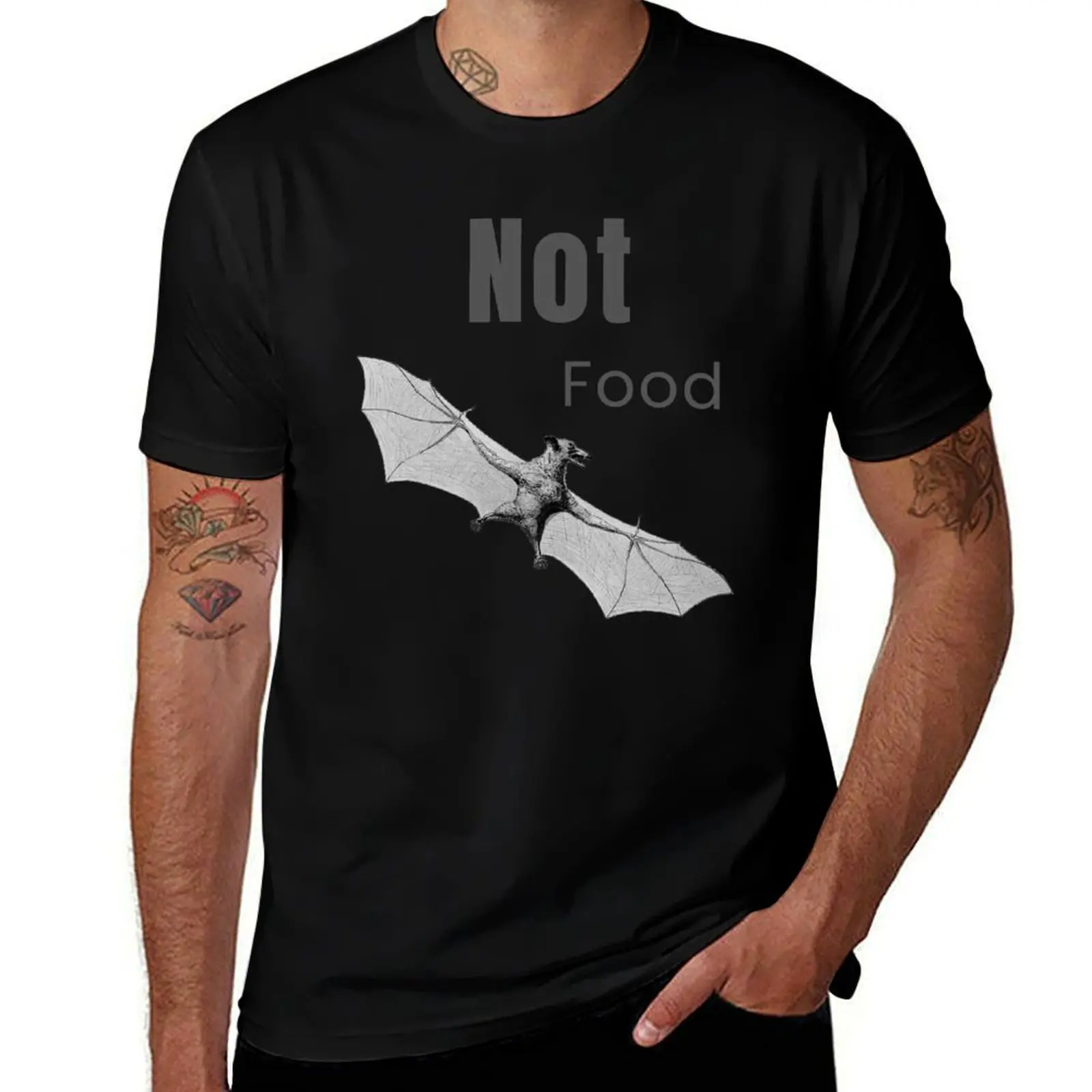 

Bats are not food T-Shirt cotton t shirt pack t shirt man casual mens graphic t shirts T-Shirt