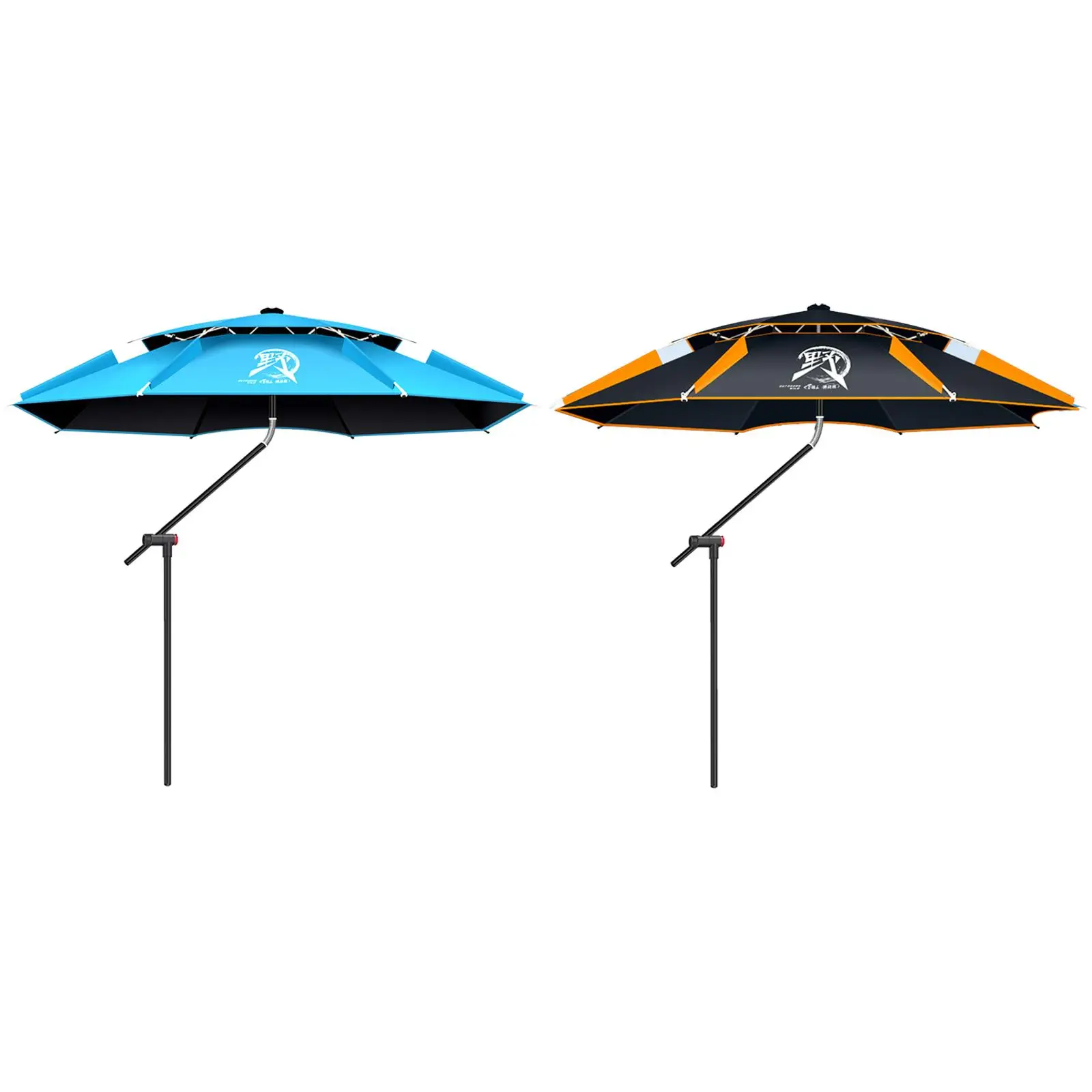 Parapluie de pêche coupe-vent renforcé, portable avec sac de transport, parasol de jardin