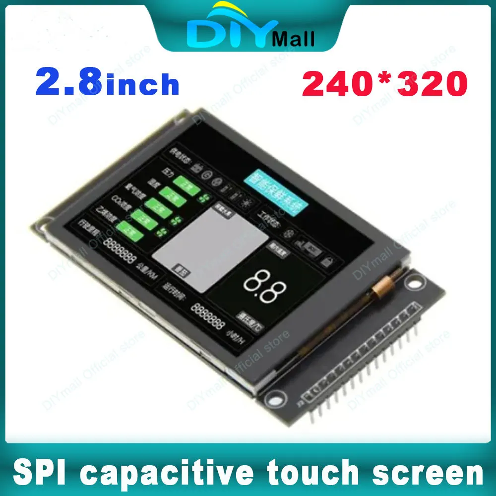 

2,8-дюймовый SPI TFT ЖК-дисплей Модуль 240x320 IPS-экран с емкостной сенсорной панелью Высококачественные визуали Широкий угол обзора