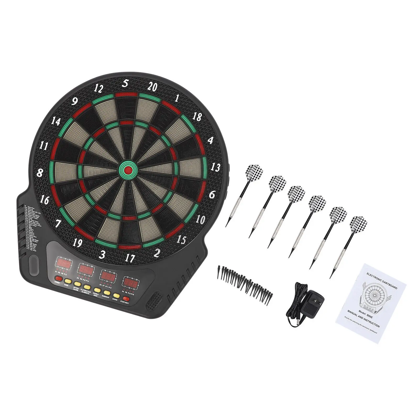 Modern Electronic Dart Board, Round Dart Board & 6 Darts, Innovative Dart Machine