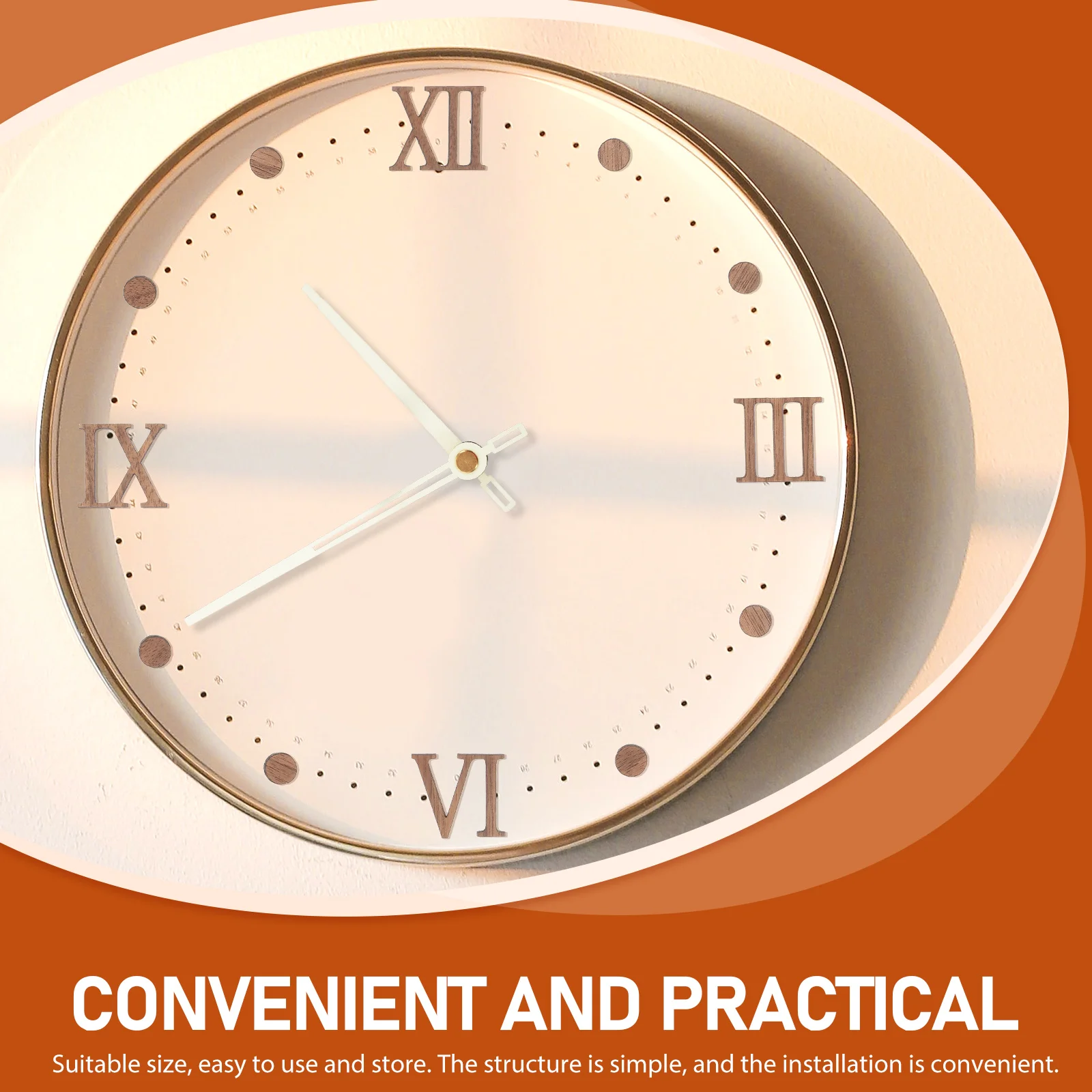 

9pcs Roman Numeral Wall Clock Accessories Clock Numbers Kit Bedroom Office Decor Replacement Parts Wooden Numerals