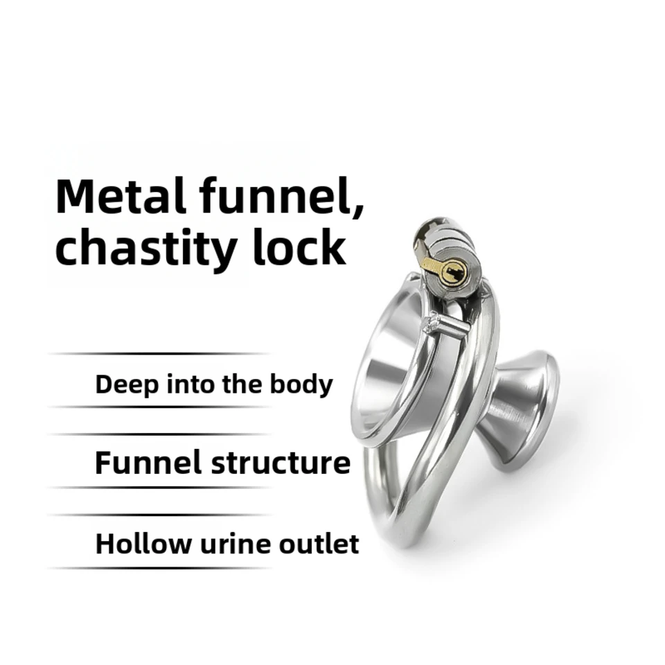 Stainless Steel Erotic Toys Inverted Chastity Cages BDSM Glans Piercing Chastity Device BDSM Play Toys Lock Belt - view 3