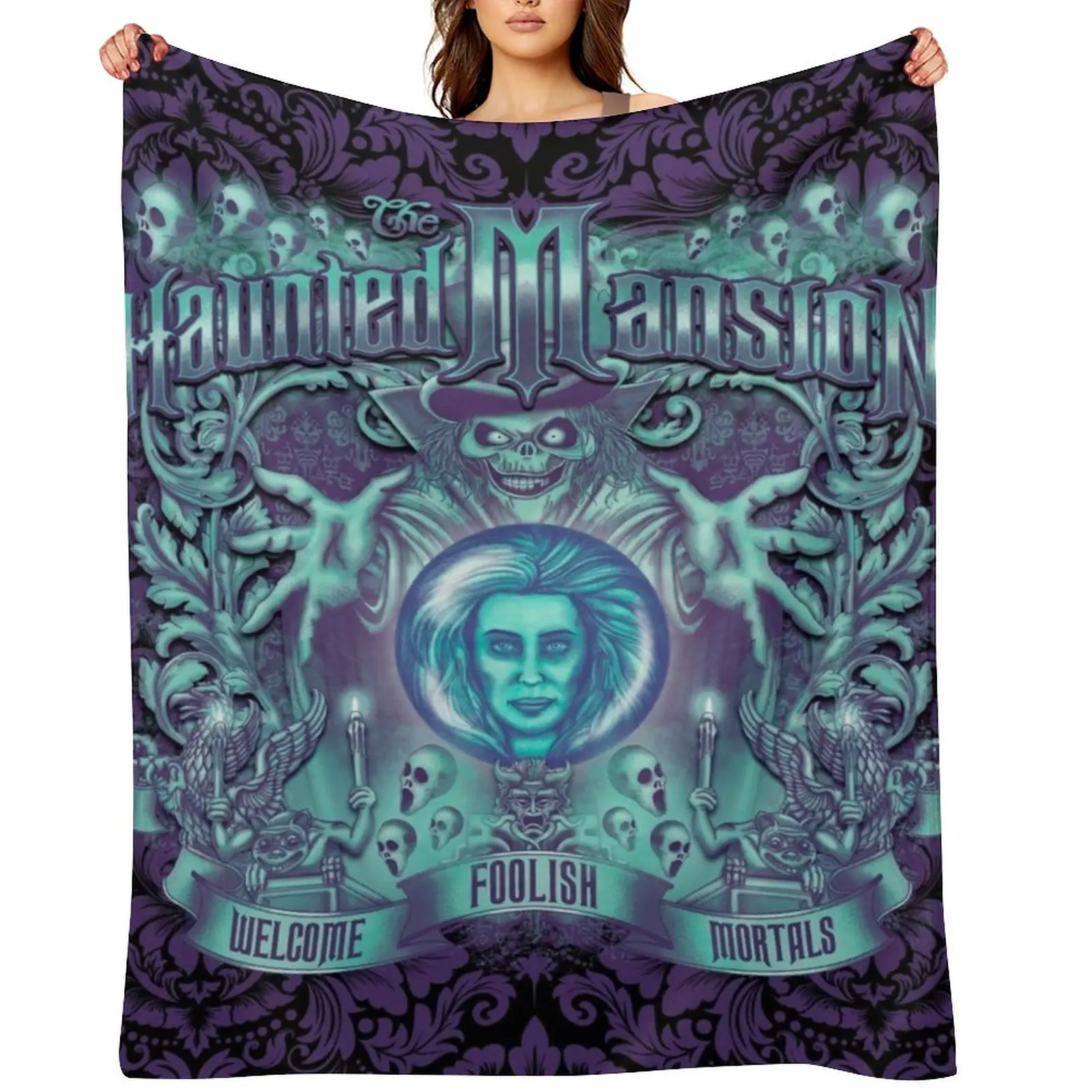 

Haunted Mansion ornate design Throw Blanket Comforter Decorative Beds Warm Tourist Blankets
