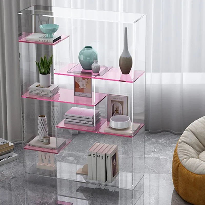 Pink Bedroom Gap Multifunctional Bookcase Storage Children's Organizer Library Book Shelves Modern Bookshelf  Book Rack China image 2