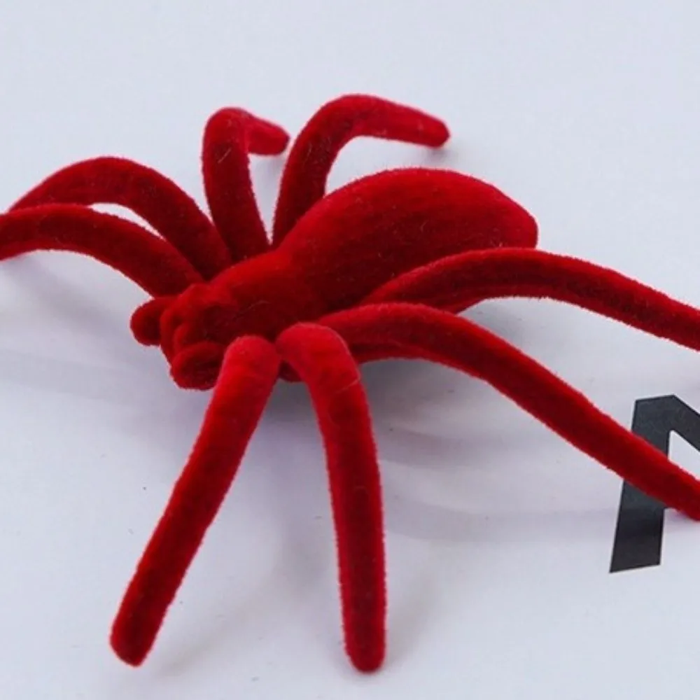 10PCS Funny Mini Halloween Plush Spider Realistic Simulation Fake 3D Spider Toy Scary Artificial Spider Carnivals