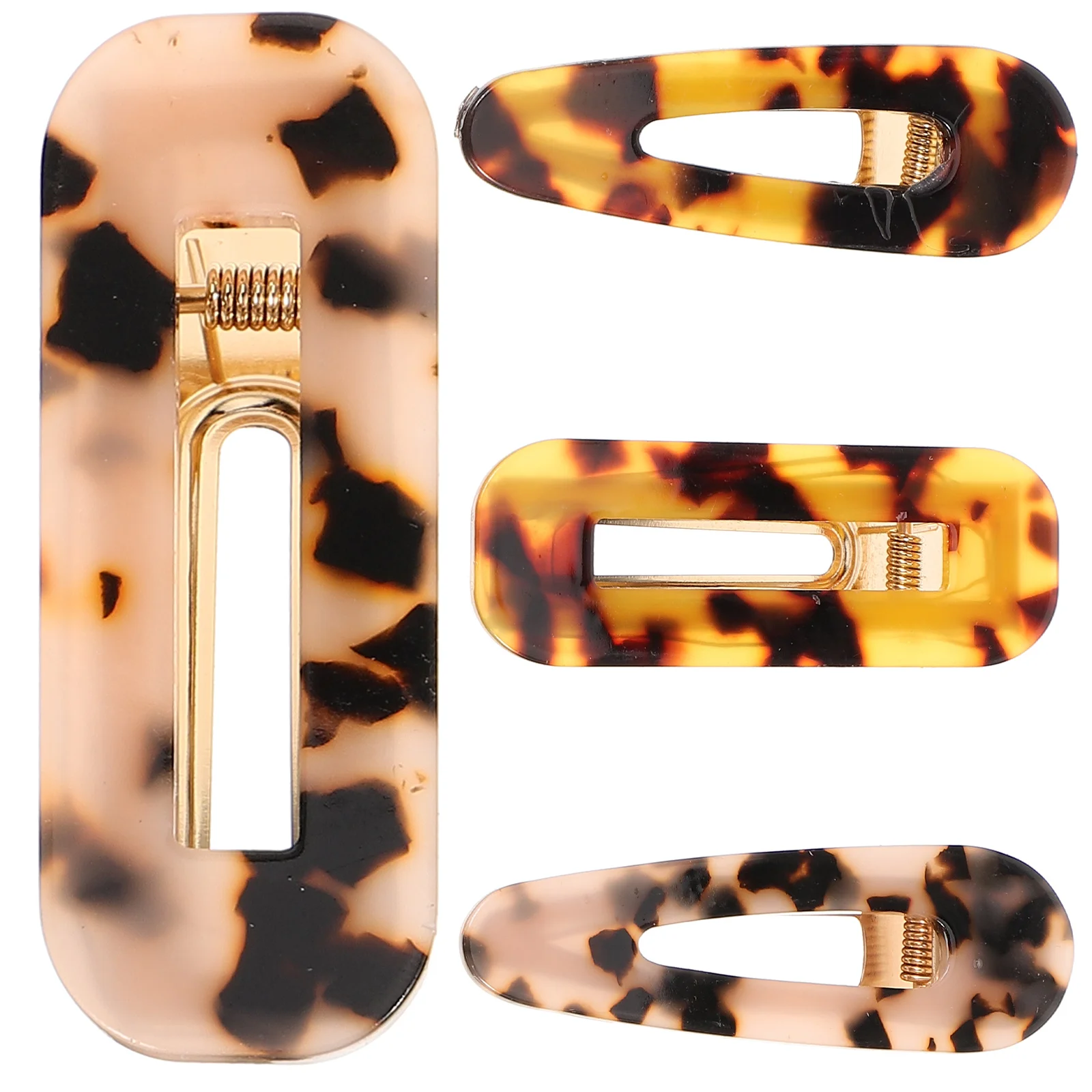 

4 Pcs Hair Clips Hair Clips For Girl Vintage Girls Accessories Marble Leopard Print Toddler Teen Women Gift Daily School