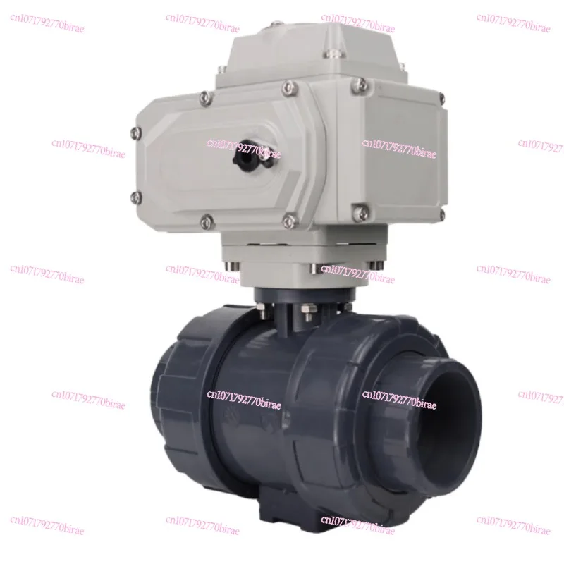

Plastic Pvc Double Union Electric Dn50 2 Inch 3-way 2-way Thread 24v Dc Motorized Actuator Upvc Ball Valve