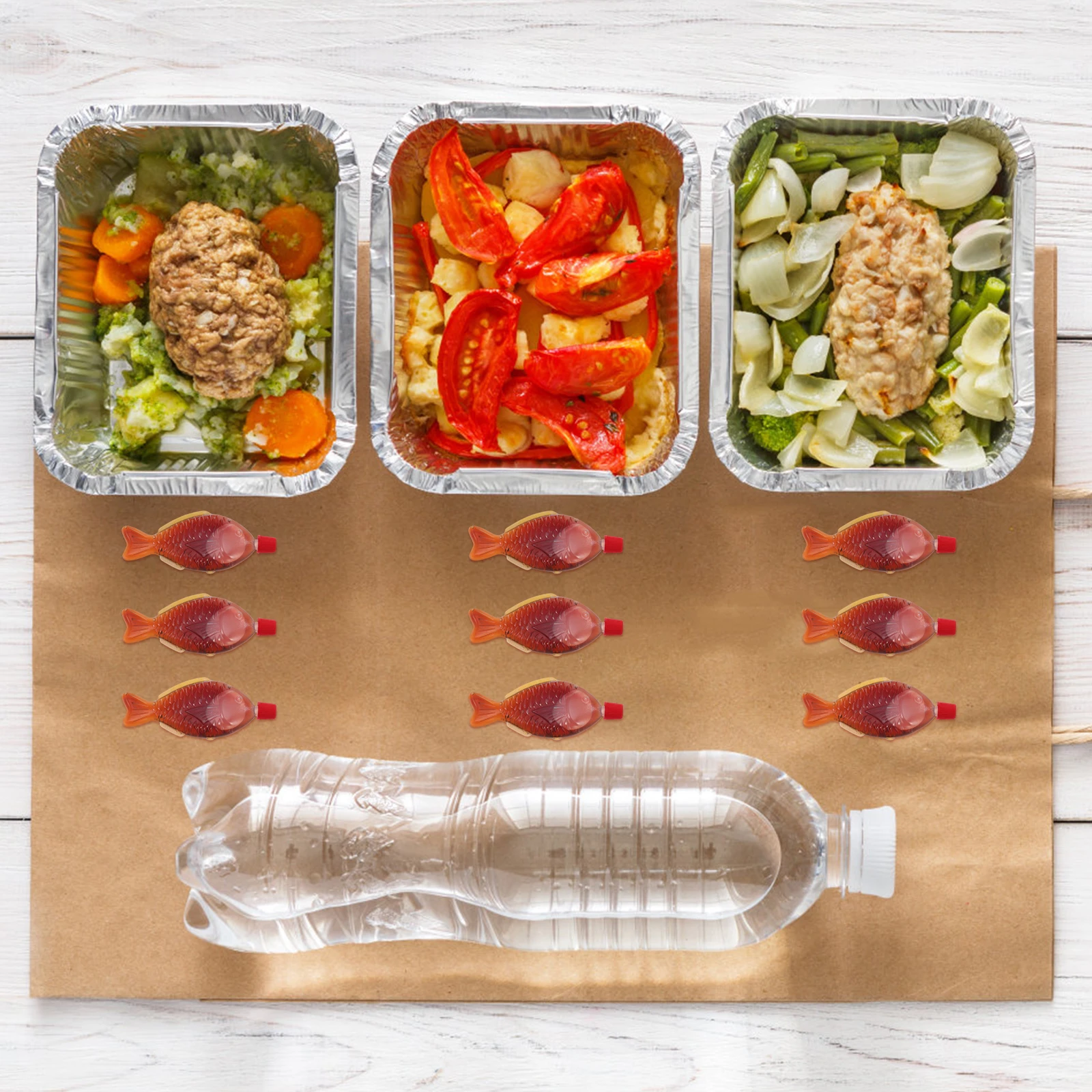 100 Pcs Empty Bottle Condiment Containers Condiments Bottles Small Sauce Mini Seasoning Squeeze