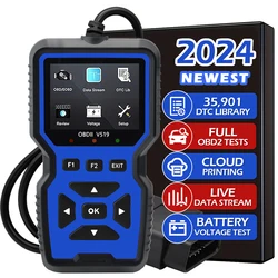 Car OBD2 Scanner Diagnostic Tool Code Reader, Car Voltage Tester Engine Fault Code Scanner, Charging Tester Diagnostic Tool V519