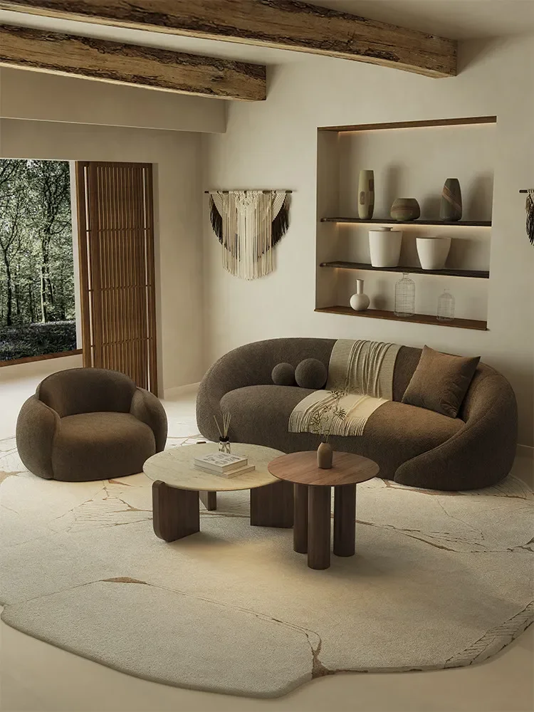 Medieval style curved special-shaped small sofa beauty salon lobby clothing store hotel homestay office rest area reception