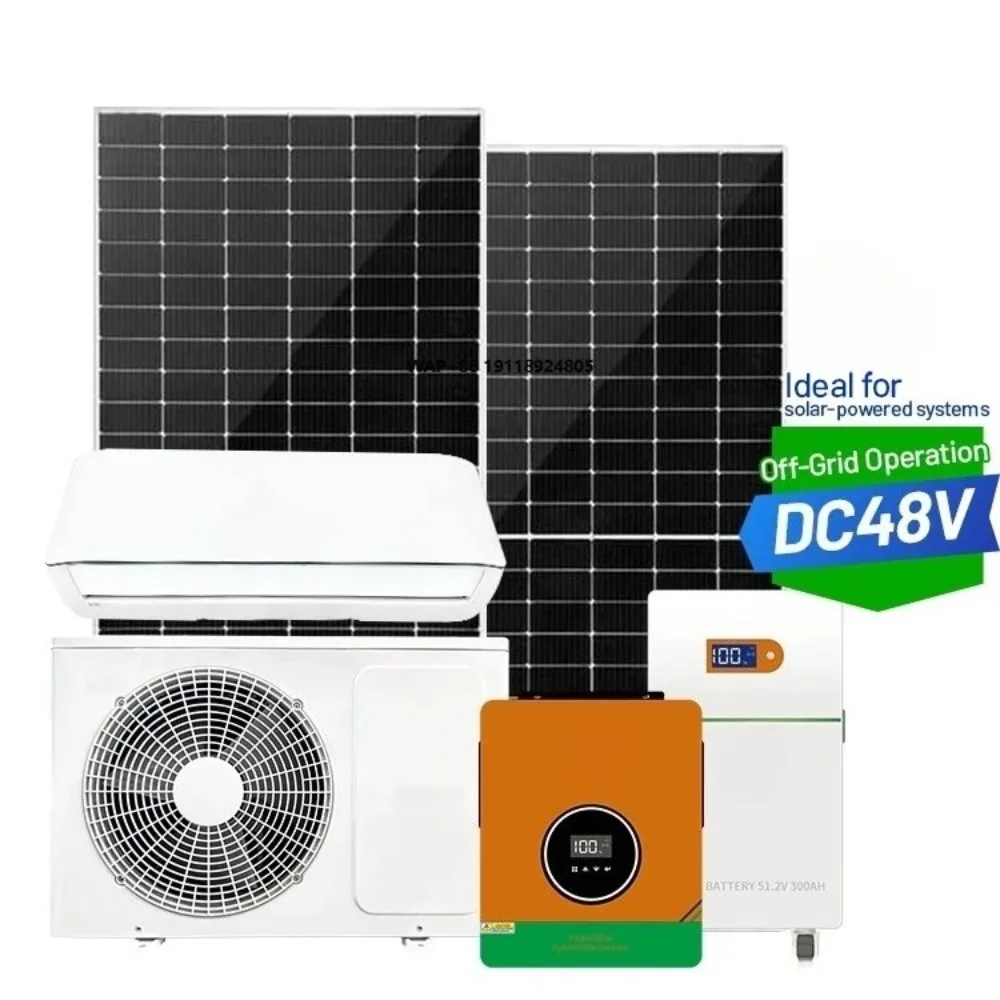 Esun 18000btu DC48V Solar Air Conditioners 24000BTU Wall Split Air Conditioner 900w Powered Conditioning for Home