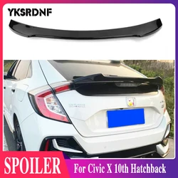 For Honda For Civic X 10th Hatchback 2017-2019 ABS Plastic Material Rear Trunk Spoiler Wing Car Styling