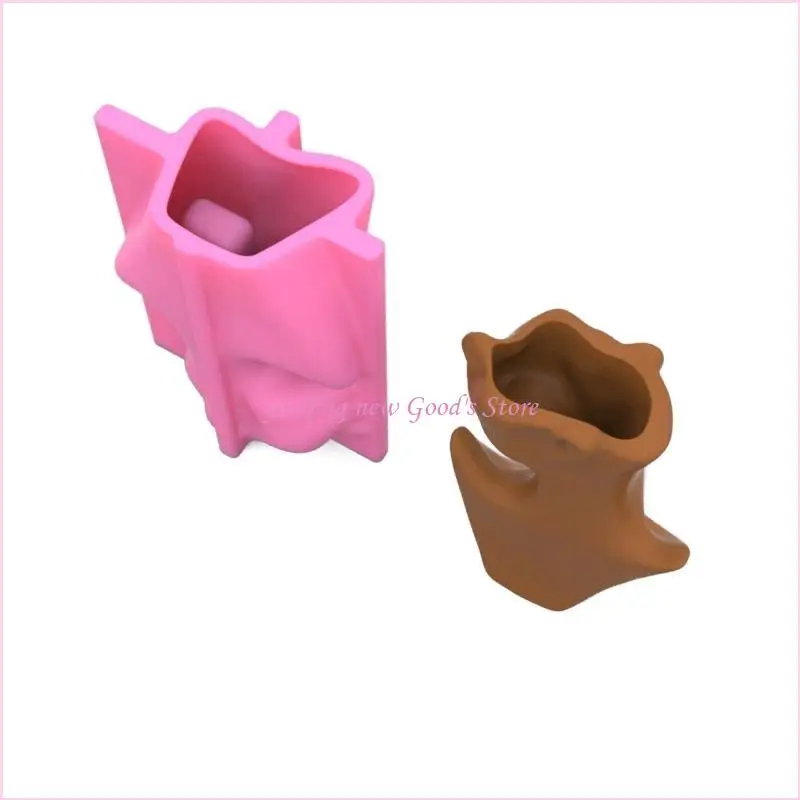 57QA العصارة زهرة وعاء الاسمنت قالب شمعة حامل قالب الصب قالب الوجه مجردة #3