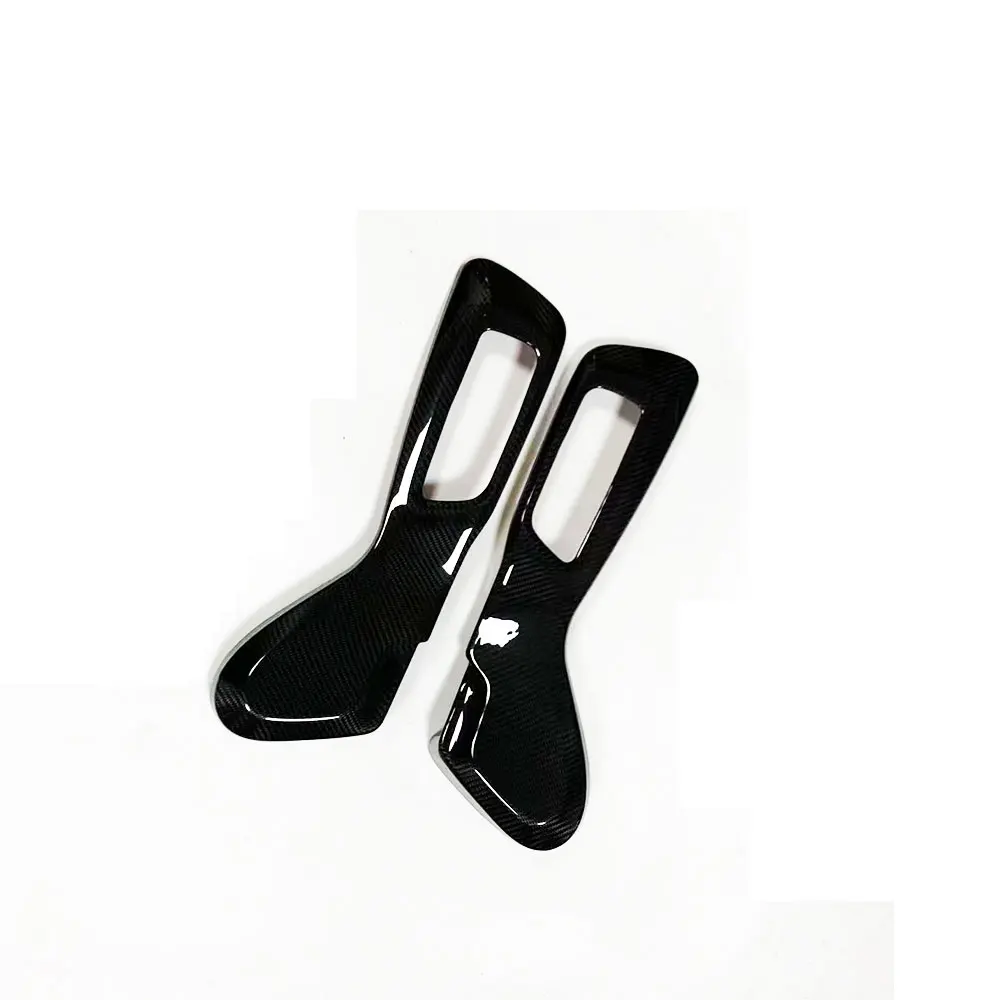 2pcs For BMW G87 M2 G80 G81 M3 G82 G83 M4 2020-up Dry Carbon Fiber Side Seat Button Frame Decorative Cover Trim