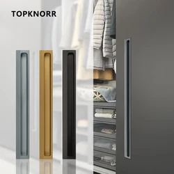 Cabinet Door Handle Hole-Free Built-in Button Hand Modern Simple Sliding Door Closet Handle Drawer Shoe Cabinet Hidden Handle