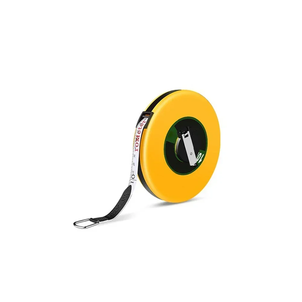 1PC Fiber Measuring Tape 10-100M Soft Tape Measure Ruler Wear-resistant Construction Tape Measure And Swivel Wheel For Surveying