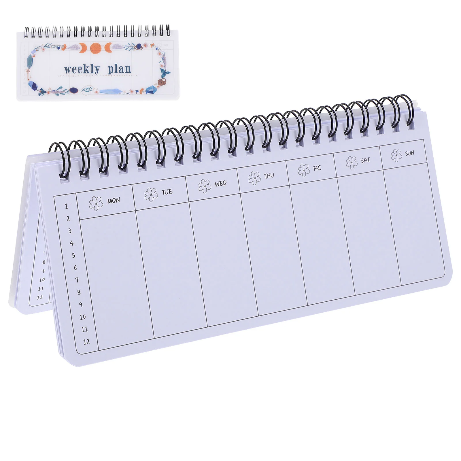 

Portable Tearable Weekly Planner Coil Up Notepad Garland Design Office Notebooks Smooth Writing Compact Size Fits