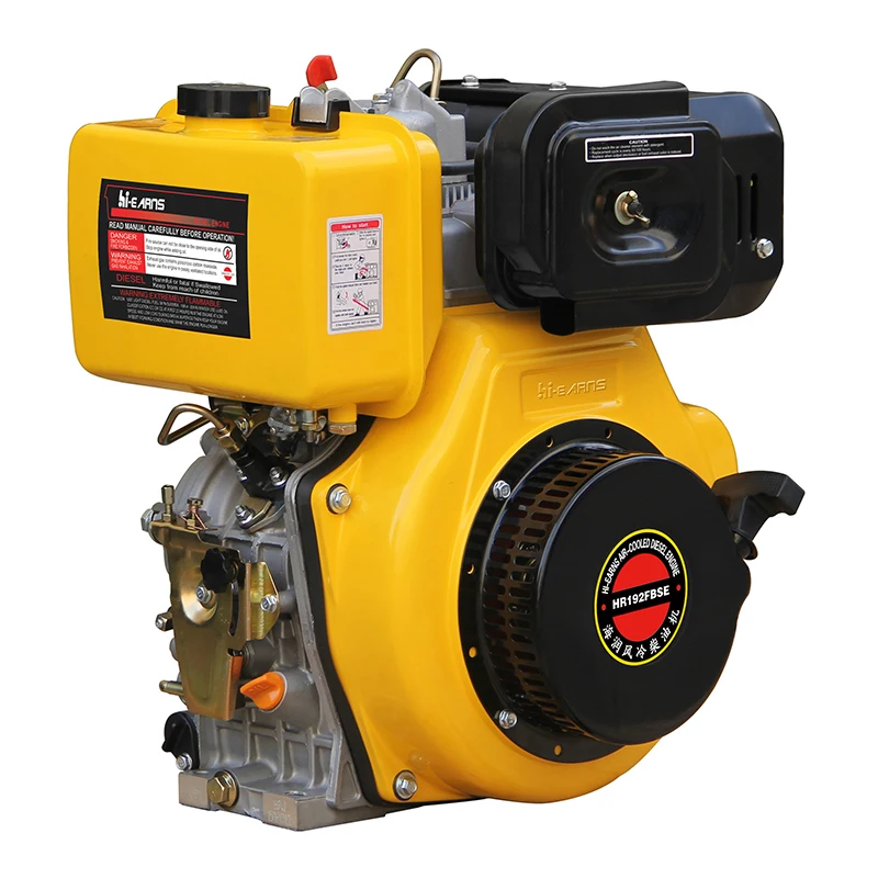 10HP Hiearns  HR192FBSE Electric Start Camshaft Easy Operate Air-Cooled Single Cylinder Engine Euro 5 Featuring Motor Bearing