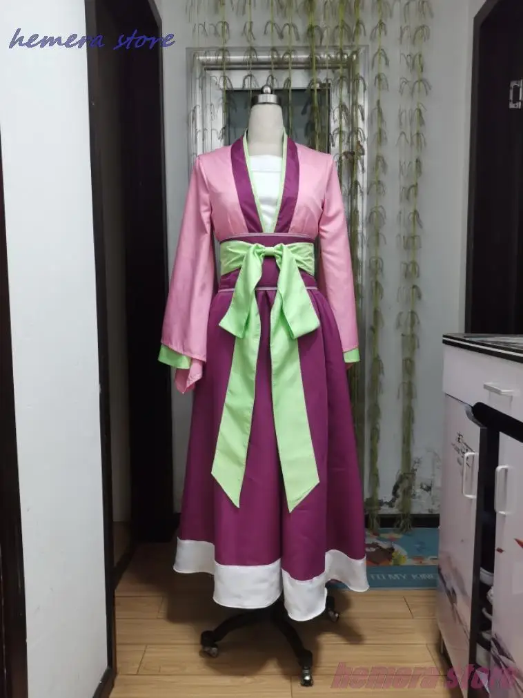 Maomao Cosplay Kostuum Pruik Anime De Apotheker Diaries Jurk Rok Roze Top Haarspeld Kusuriya Geen Hitorigoto Halloween voor Vrouwen