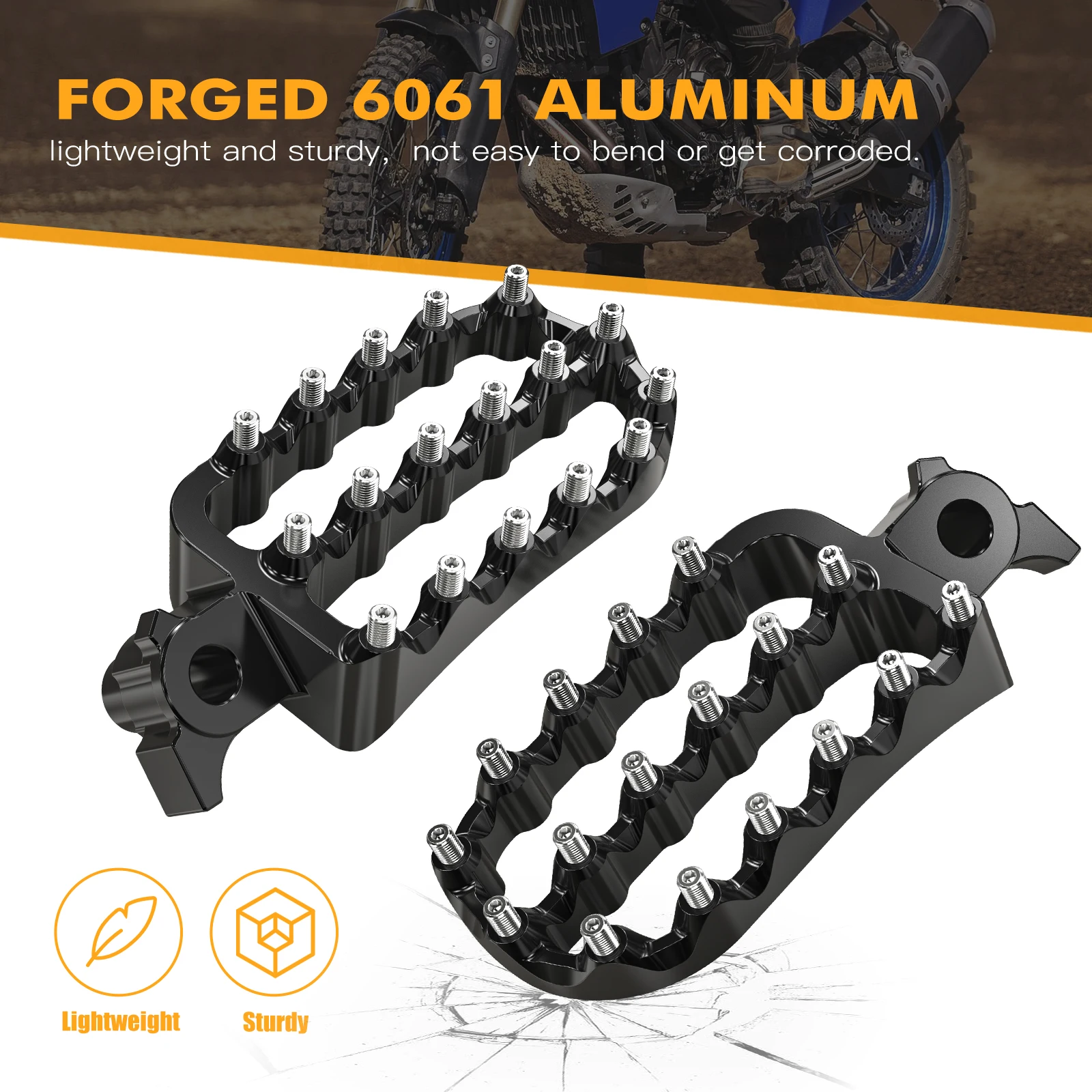 NICECNC Wide Foot Pegs Footrest&Brake Lever Pedal Extender For Yamaha Tenere 700 Rally Edition 2020-2024 Rally Edition 2020-24 - Image 6
