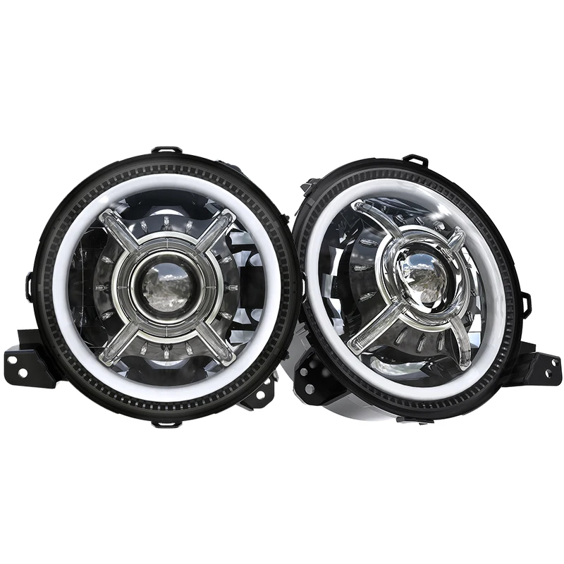 

DOT SAE Approved 9" Led Halo Headlights for Jeep Wrangler JL 2018-up with High Low Beam and Halo DRL